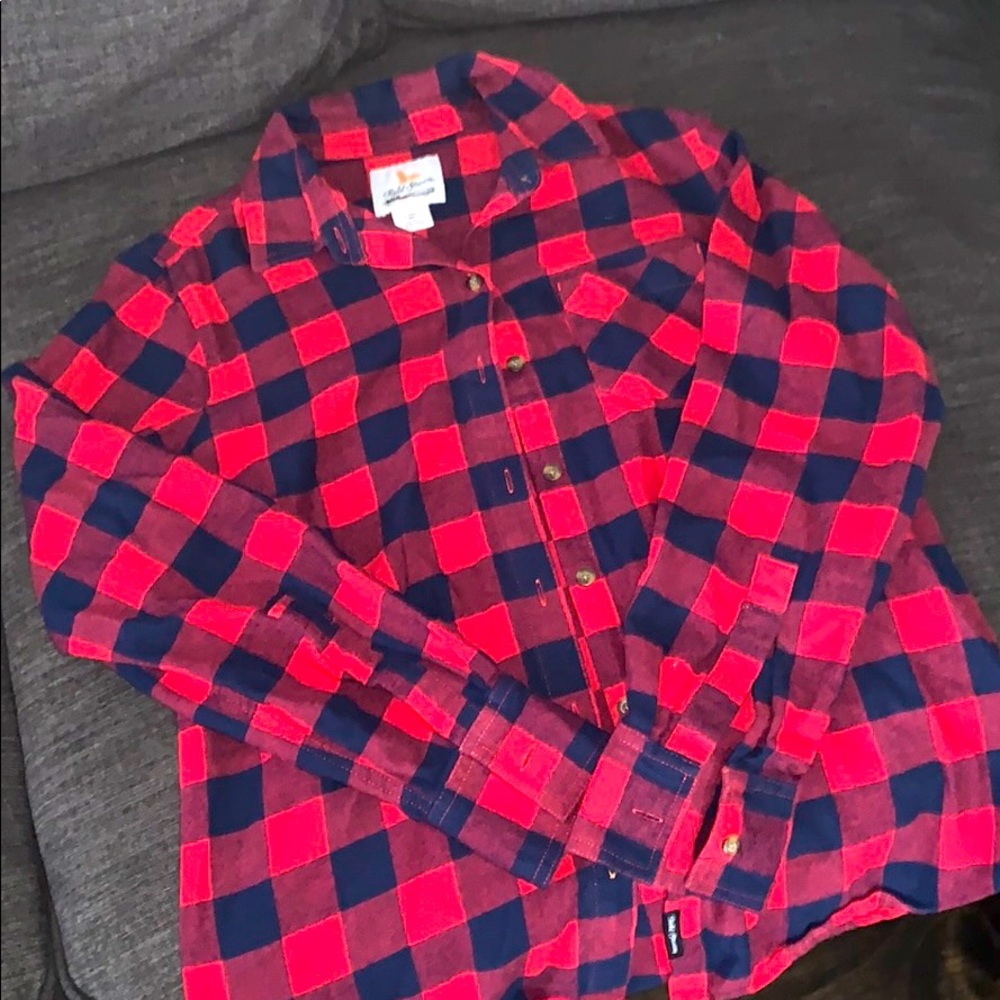 Flannel red blue
